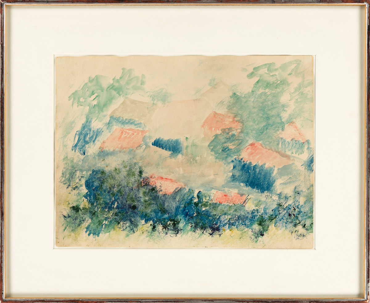 ABRAHAM WALKOWITZ (1878-1965) Two watercolors.